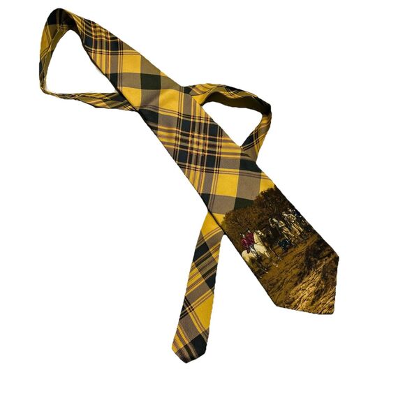 NEW Vtg Polo Ralph Lauren Equestrian Hunting Party Necktie Silk Hand Made Rare